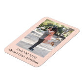 オリジナル写真の結婚式予定日マグネット マグネット (左側)