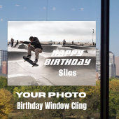 オリジナル写真の誕生日ウィンドウステッカー ウィンドウサイン
