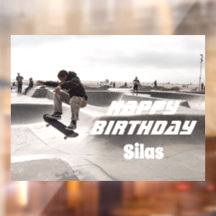 オリジナル写真の誕生日ウィンドウステッカー