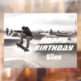オリジナル写真の誕生日ウィンドウステッカー ウィンドウサイン