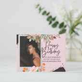 オリジナル写真の誕生日カード ポストカード (スタンド正面)