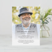 オリジナル写真の追悼・ライフセレブレーション葬儀 招待状 (スタンド正面)