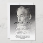 オリジナル写真の追悼・生前葬の案内 招待状 (正面)