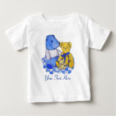 オリジナル写真の3つの可愛いヴィンテージteddies ベビーTシャツ (正面)