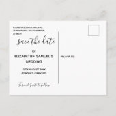 オリジナル写真のSave the Date ポストカード (裏面)