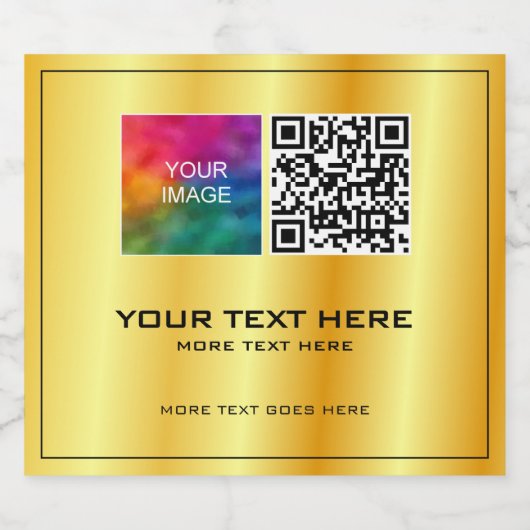 オリジナル写真またはビジネスロゴQRコードテンプレート ビールラベル (シングルラベル)