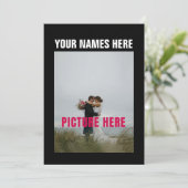 オリジナル写真をパーソナライズ 招待状 (スタンド正面)