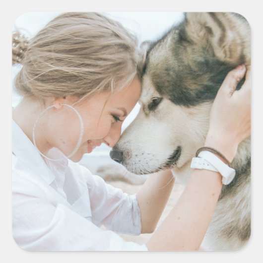 オリジナル写真を作成する スクエアシール (正面)