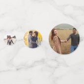 オリジナル写真エンゲージメントパーティー コンフェッティ 装飾 (裏面)