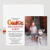 オリジナル写真クッキーデコレーション パーティー招待状 招待状 (正面/裏面)