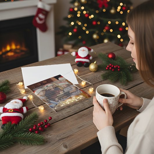 オリジナル写真クリスマスグリーティングカード 招待状