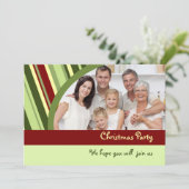 オリジナル写真クリスマスパーティー招待状 招待状 (スタンド正面)