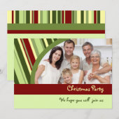 オリジナル写真クリスマスパーティー招待状 招待状 (正面/裏面)