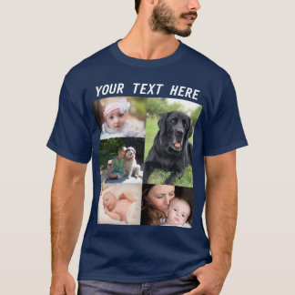 オリジナル写真コラージュ フォト ファミリー Tシャツ