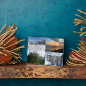 オリジナル写真コラージュ フレームレス 卓上スタンド プレート フォトプラーク (側面)