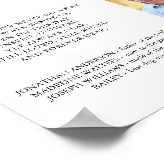 オリジナル写真コラージュ 結婚式追悼記念 ポスター (角)