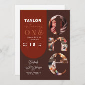 オリジナル写真コラージュ 1歳誕生日招待状 招待状 (正面/裏面)