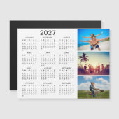 オリジナル写真コラージュ 2027 カレンダーマグネット (正面/裏面)