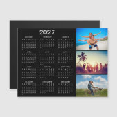 オリジナル写真コラージュ 2027 カレンダー マグネット (正面/裏面)