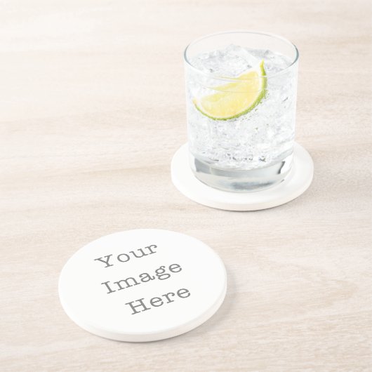 オリジナル写真サンドストーンコースター - 名入れ コースター (側面)