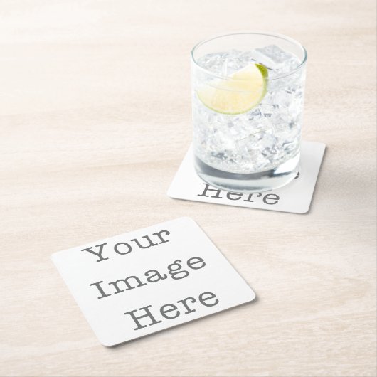 オリジナル写真サンドストーンコースター - 名入れ スクエアペーパーコースター (インサイチュ)