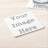 オリジナル写真サンドストーンコースター - 名入れ スクエアペーパーコースター (アングル)