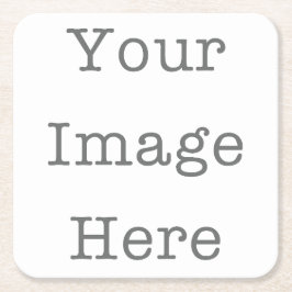 オリジナル写真サンドストーンコースター - 名入れ スクエアペーパーコースター