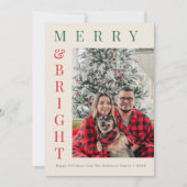 オリジナル写真シンプルテキストクリスマスホリデーカード シーズンカード (正面)