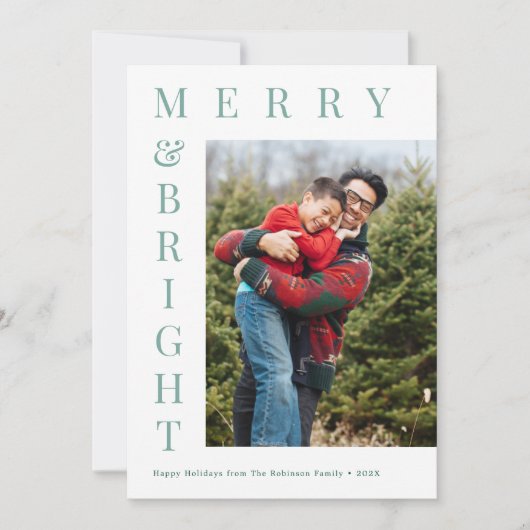 オリジナル写真シンプルテキストホリデーカード シーズンカード (正面)