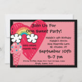 オリジナル写真スイーツ誕生日招待状 招待状 (裏面)