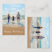 オリジナル写真テキストカード ホリデーシーズンおめでとう あなたの家族 ノートカード (正面/裏面)