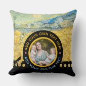 オリジナル写真テキスト - ヴァン・ゴッホアート パーソナライズギフト クッション (正面)