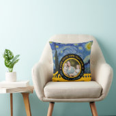 オリジナル写真テキスト - ヴァン・ゴッホアート パーソナライズギフト クッション (椅子)