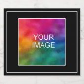 オリジナル写真テンプレート 黒 ビールラベル (シングルラベル)