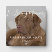 オリジナル写真ペット犬メモリアルプレート フォトプラーク (正面)