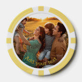 オリジナル写真ホームトーナメントゲームナイトを作成する ポーカーチップ (正面)