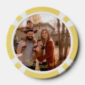 オリジナル写真ホームトーナメントゲームナイトを作成する ポーカーチップ (裏面)