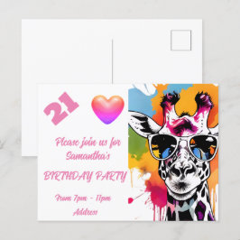 オリジナル写真ポストカード 誕生日招待状 ポストカード