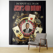 オリジナル写真ポーカーカジノデコ, カジノ誕生日 タペストリー (インサイチュ)