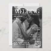 オリジナル写真マガジンカバー ユニークウェディング 招待状 (正面)