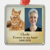 オリジナル写真メモリアル 思い出の品 心に永遠に メタルオーナメント (正面)