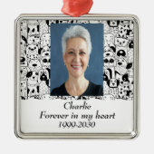 オリジナル写真メモリアル keepsake 永遠に心に メタルオーナメント (正面)