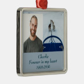 オリジナル写真メモリアル keepsake 永遠に心の中に メタルオーナメント (右)