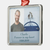 オリジナル写真メモリアル keepsake 永遠に心の中に メタルオーナメント (左)