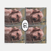 オリジナル写真モノグラム フリースブランケット (正面(横))