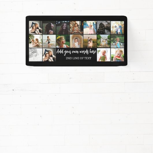 オリジナル写真モンテージ フォトコラージュ 誕生日パーティ 横断幕 (インサイチュ)