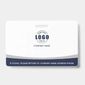 オリジナル写真ロゴQRコード従業員企業グレー バッジ (裏面)