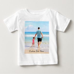 オリジナル写真入りベビーTシャツギフトカスタムテキスト ベビーTシャツ