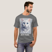 オリジナル写真名テキストパーソナライズドTシャツ Tシャツ (正面フル)