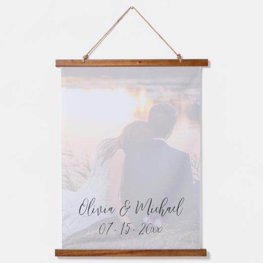 オリジナル写真名前日記念品 吊り下げ型タペストリー (正面)